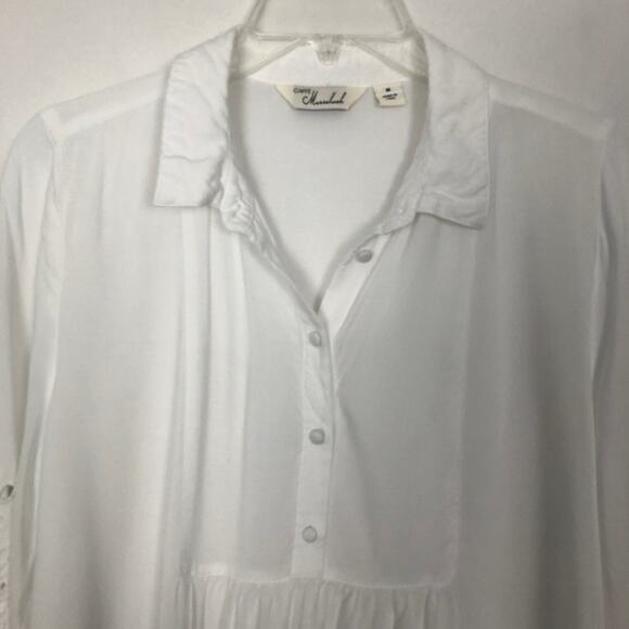 Cafe Marrakesh Womens Top Medium Eyelet Flared Sleeve Boho Cottagecore Beachy - Picture 3 of 11